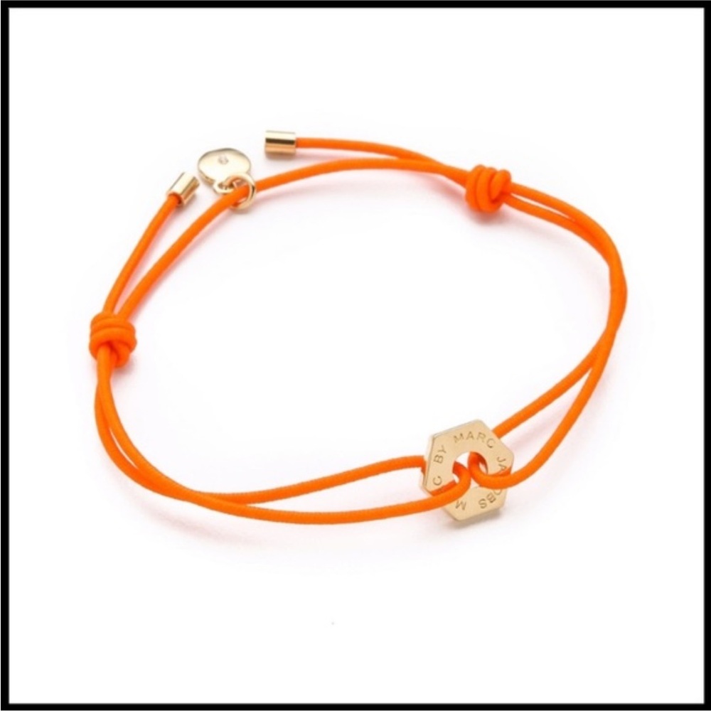 Marc by Marc Jacobs Orange Bolt Friendship Bracelet NWT